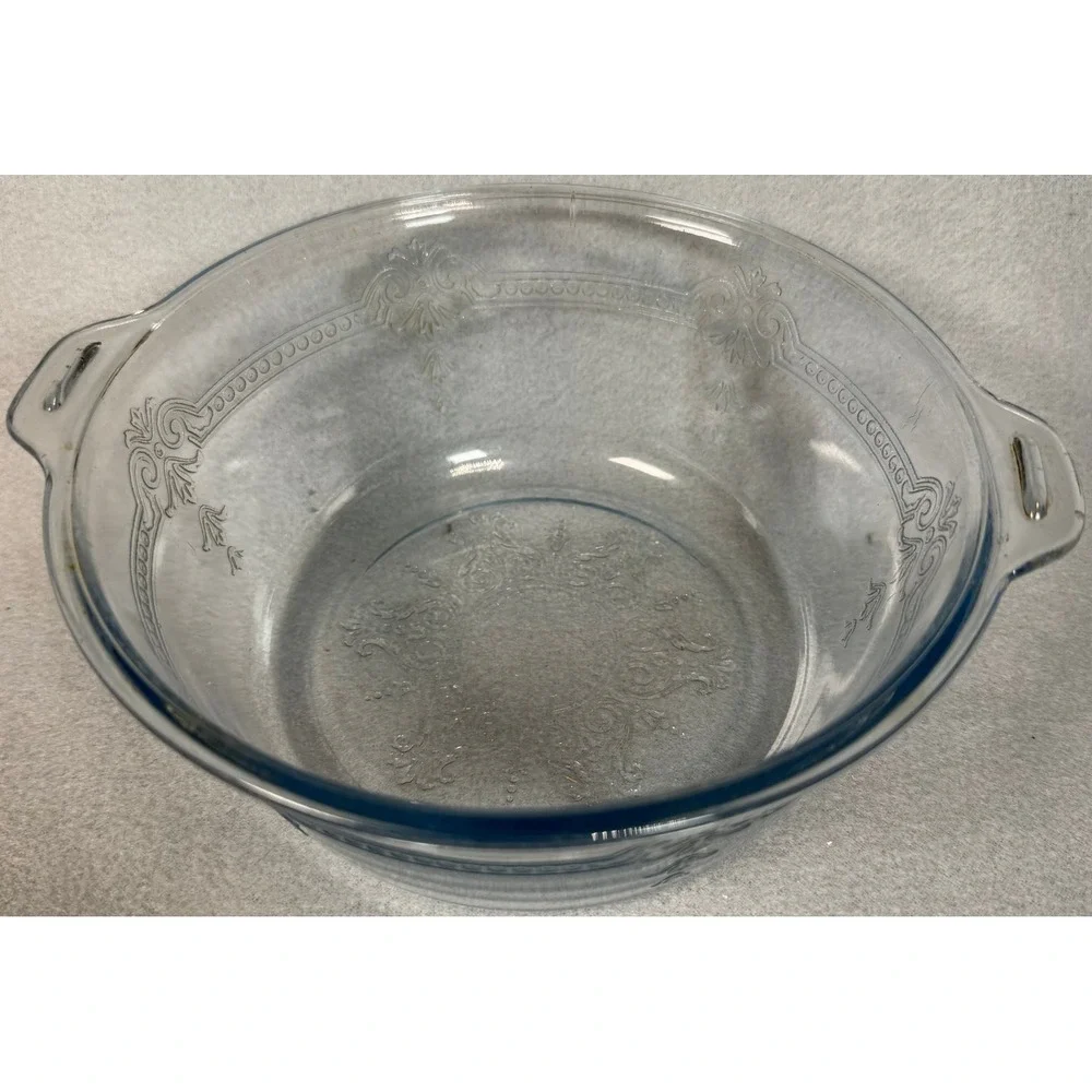 Fire-King‎ Philbe Sapphire Blue Glass Round Casserole Dish Vintage Ovenware